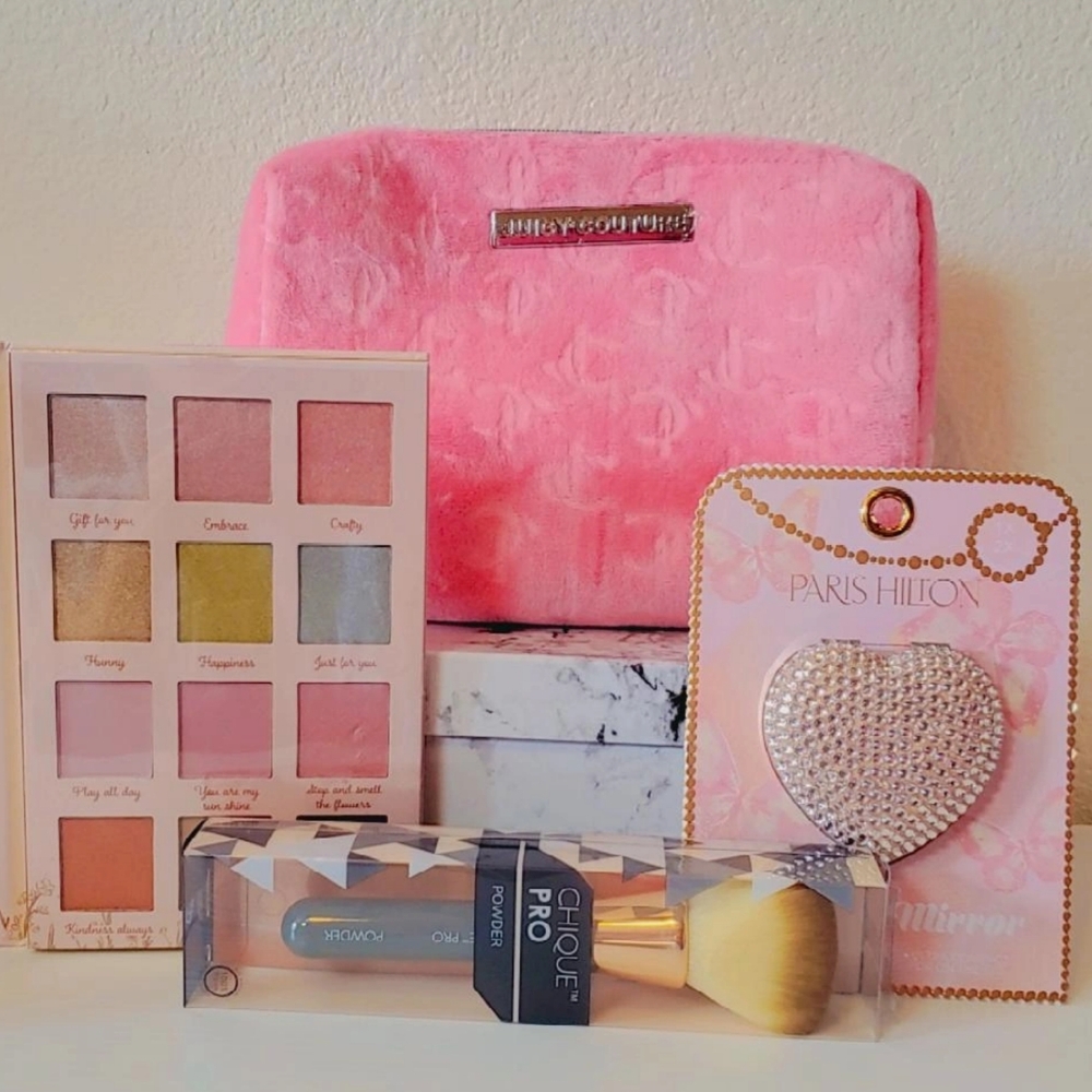 Juicy Couture Pink Cosmetic Bag Set